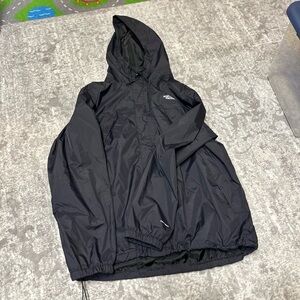 North Face Black Hooded Rain Jacket